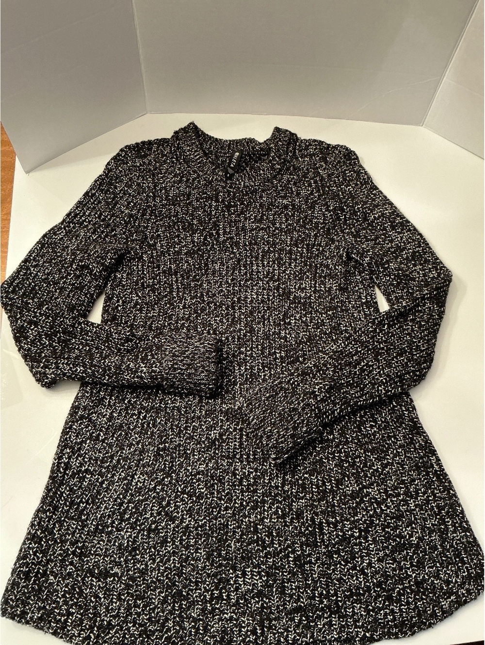 Athleta Sierra Crew Neck Wool Blend Chunky Marled Knit Tunic Sweater Dress sz S